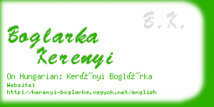 boglarka kerenyi business card